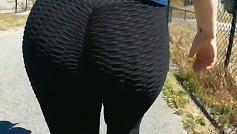 Amateur Milf In Tight Leggings Gets Wedgie And More
