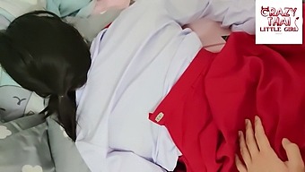 A Thai College Student In A Red Skirt Has Sex With Her Boyfriend In The Dormitory