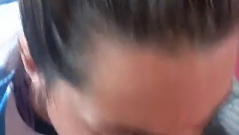 A Blonde Woman Who Swallows Semen